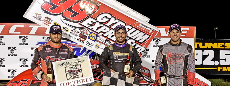 Larry Wight Goes Back-to-Back with Lucas Oil Empire Super Sprints by Winning at Can-Am Speedway